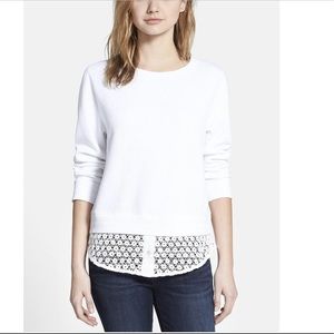 Nordstrom Lace Trimmed Sweater