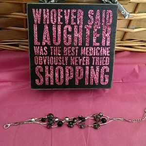 ❤Millefiori Murano glass silver tone bracelet