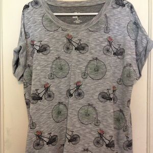 Hipster bike tee