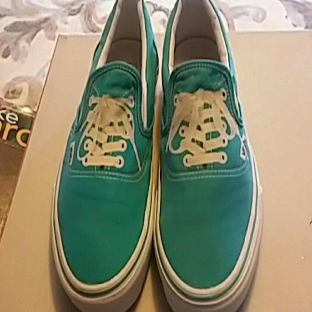 Turquoise  color Vans sneakers!!