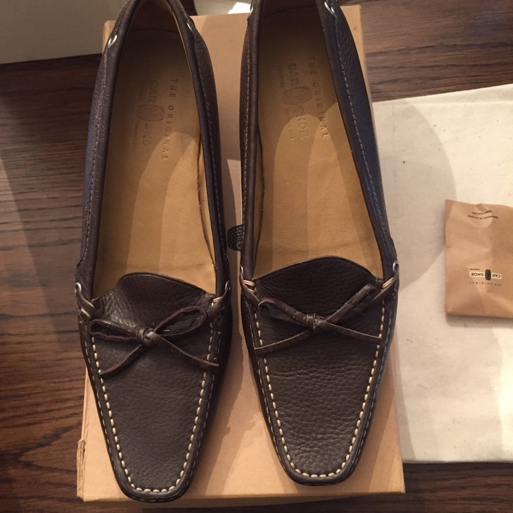 Brown Car Shoe with Heel