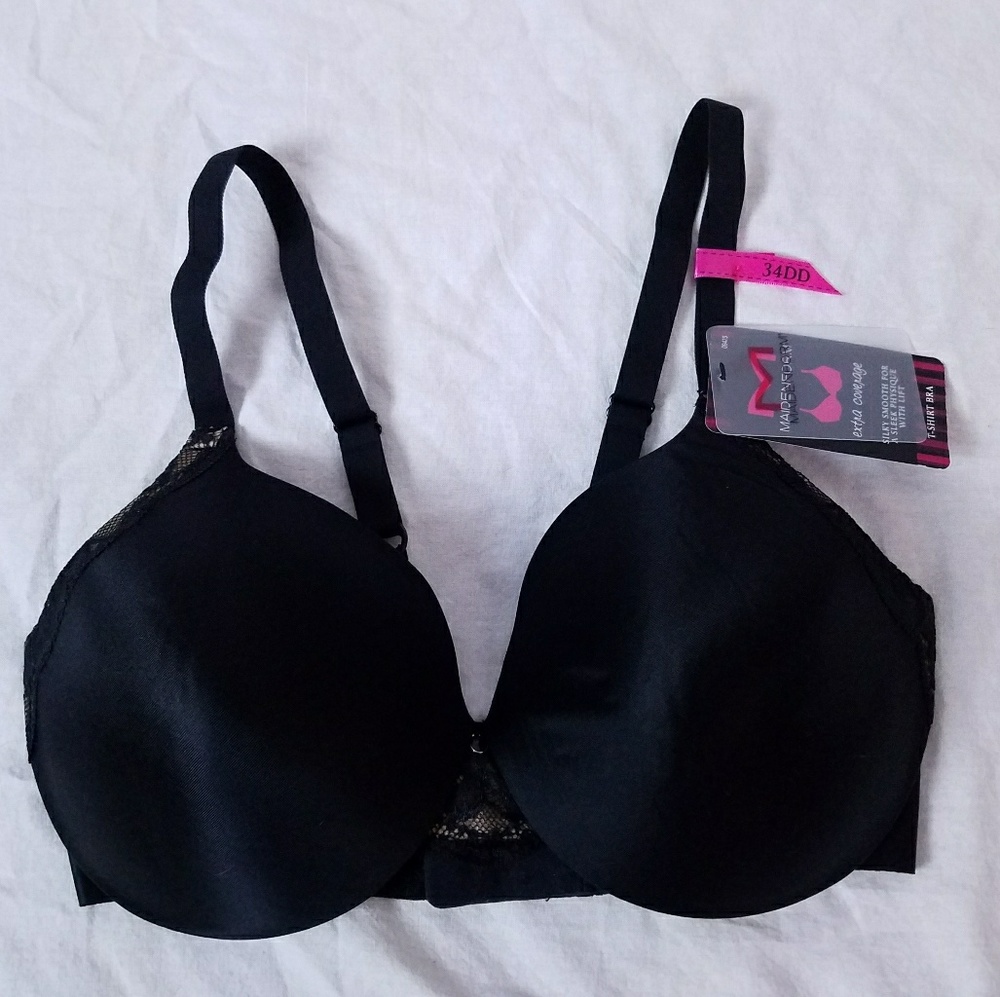 NWT Maidenform black 34DD push up bra