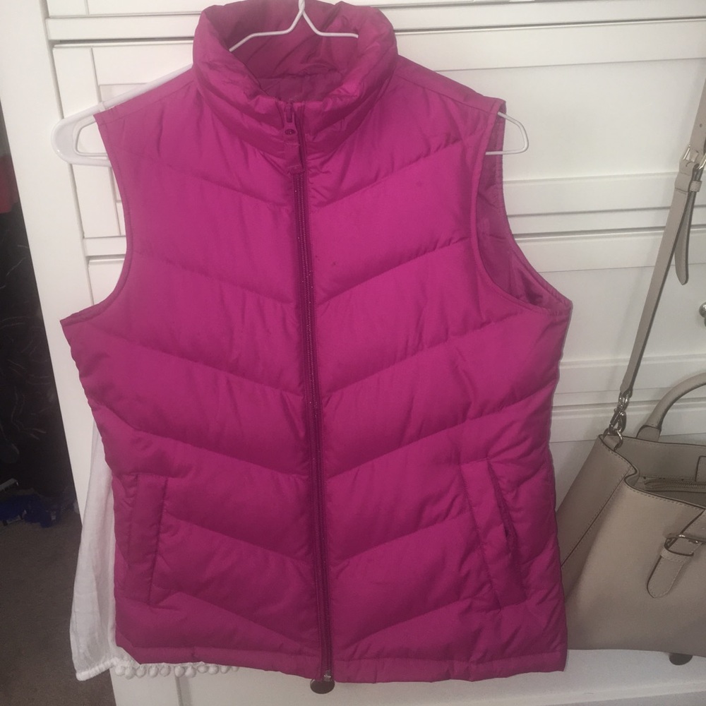 lands end pink vest