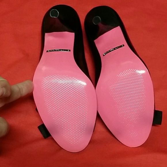 Betsey Johnson's peep toe black high heels shoes - Picture 5 of 5