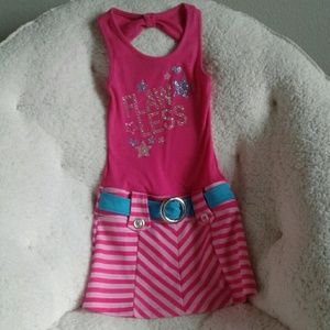 Pink dress with the words Flawless