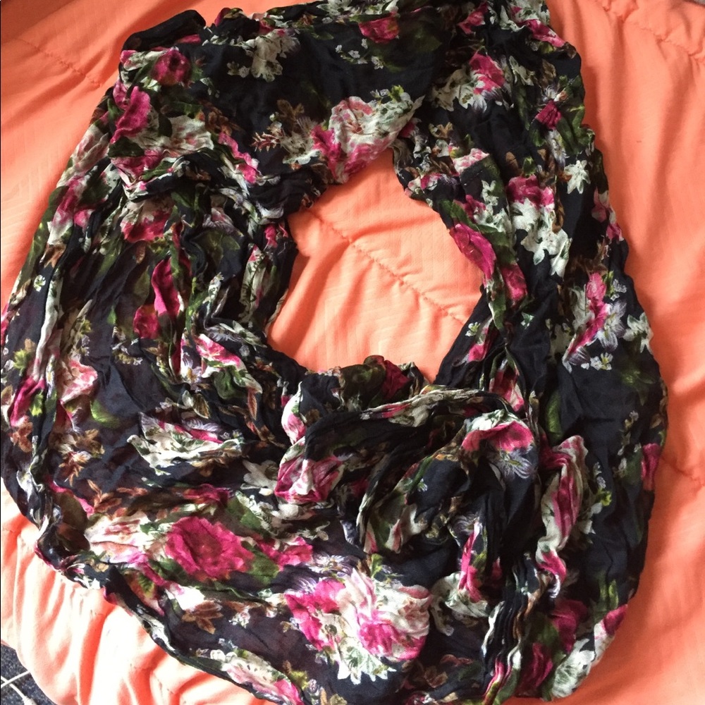 Floral print infinity scarf!