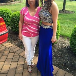 blue jovani prom dress