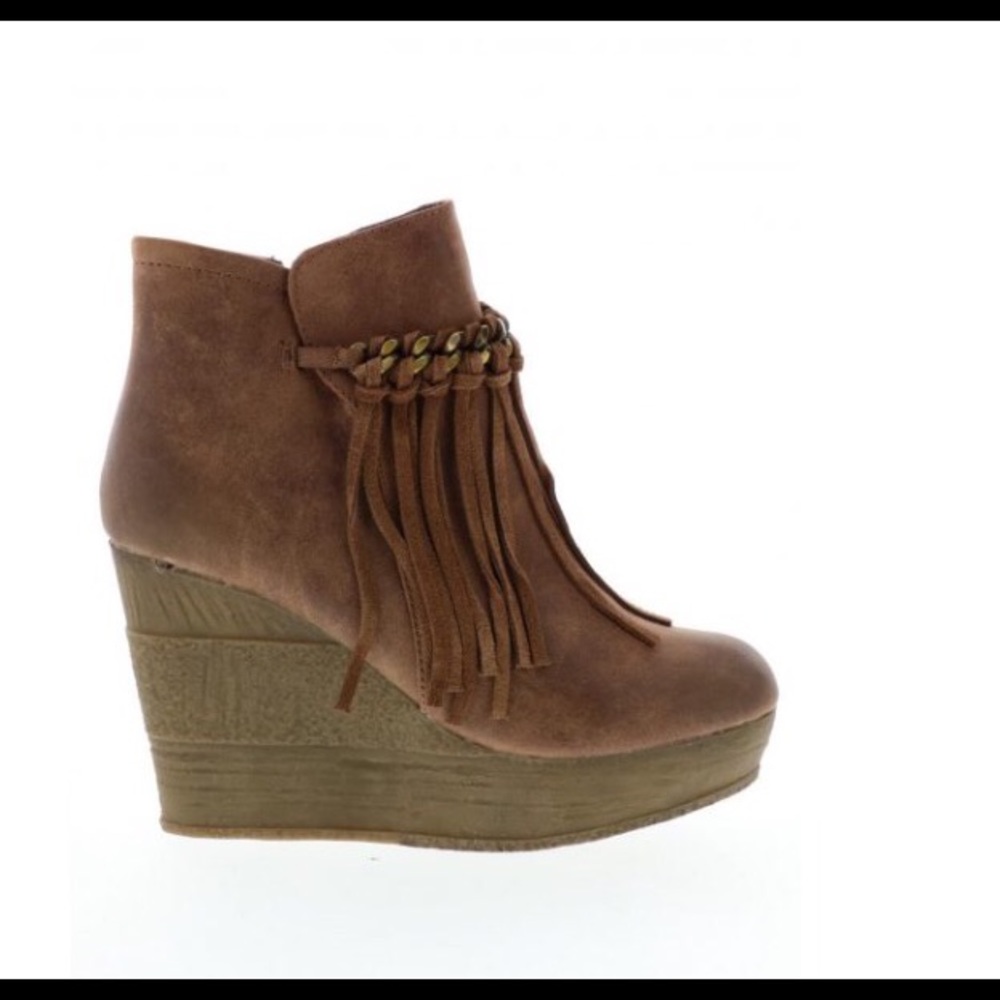 Sbicca Fringe Booties
