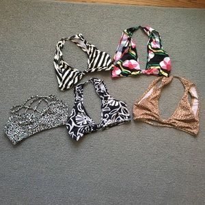 Lot of 5 Shakti Activewear Bikram/hot yoga tops, M