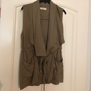 Olive green vest with a little nubbing