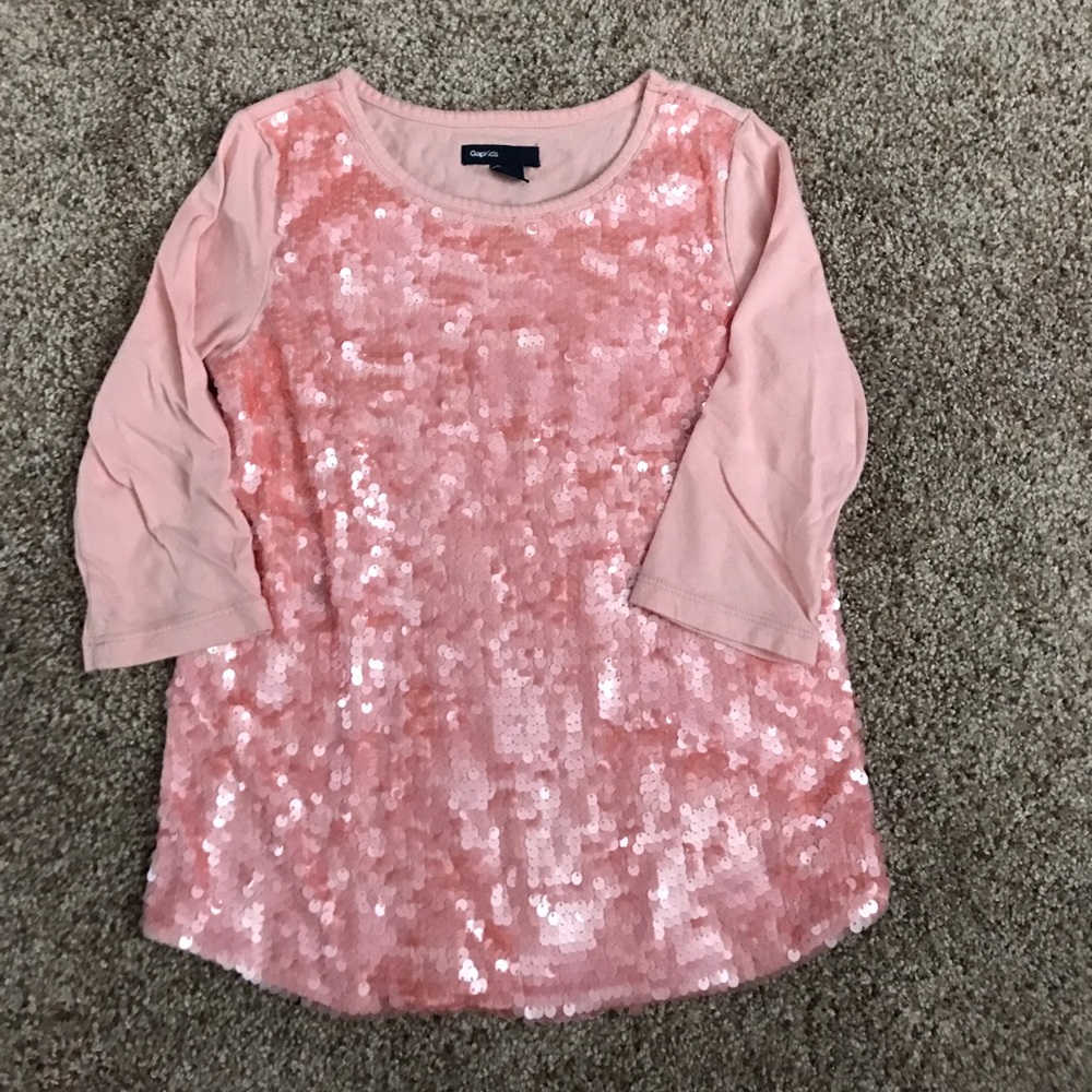 Sweet blush pink sequin top