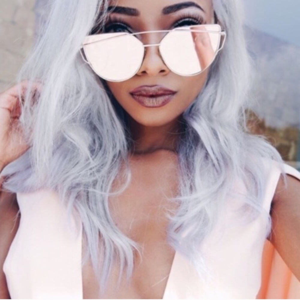 Rose Gold Mirrored Sunglasses - Picture 5 of 7