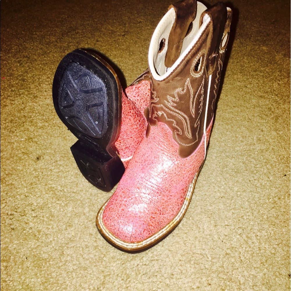 Never worn pink boots!