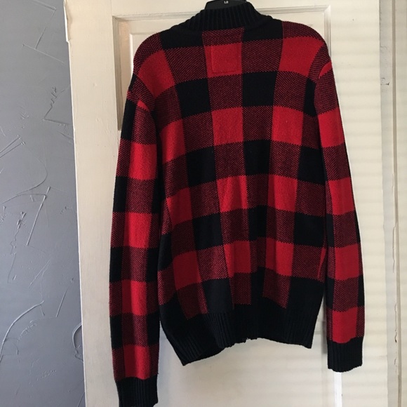 Men's Buffalo plaid full zip sweater - Picture 2 of 4