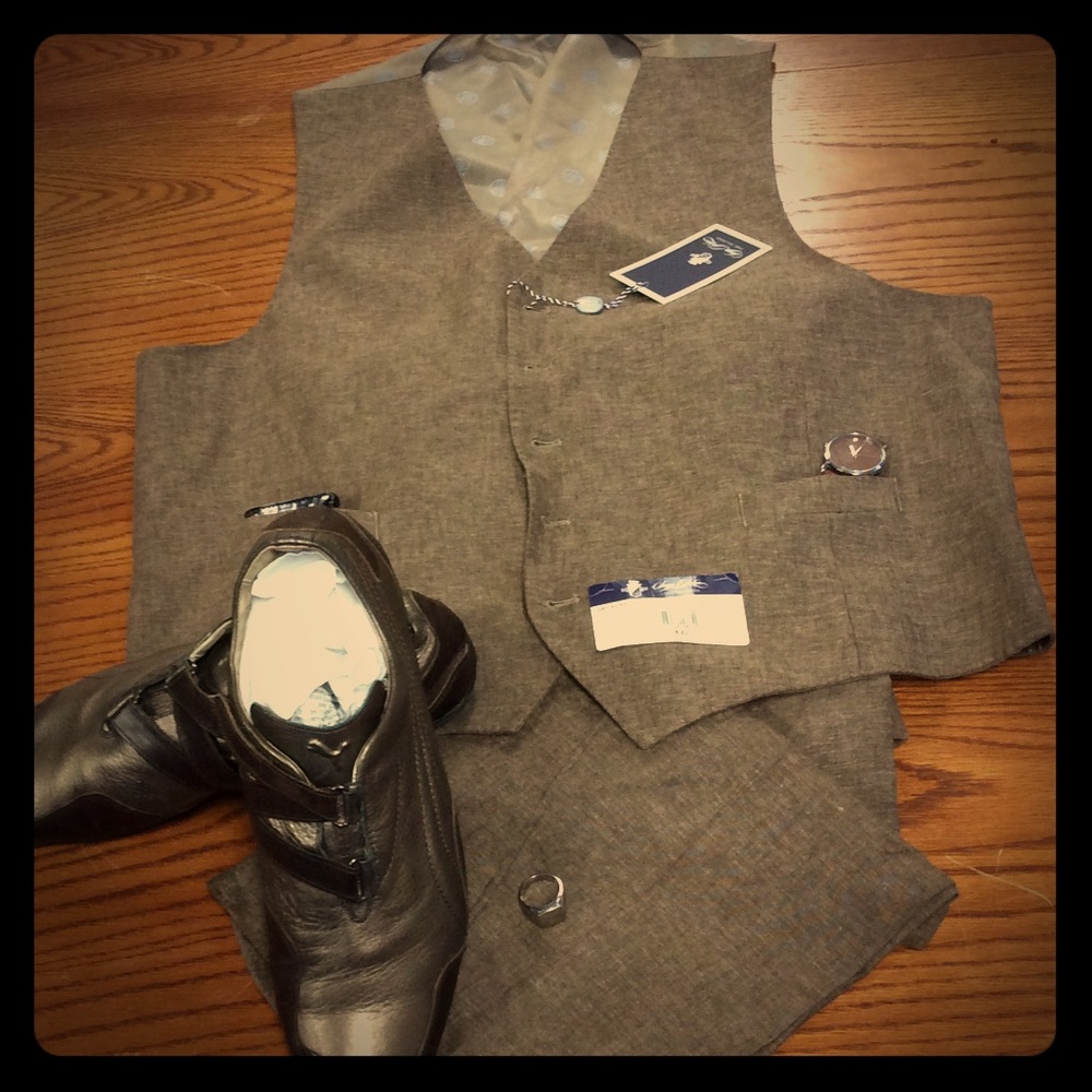 Sean Jean Linen Vest and Pants
