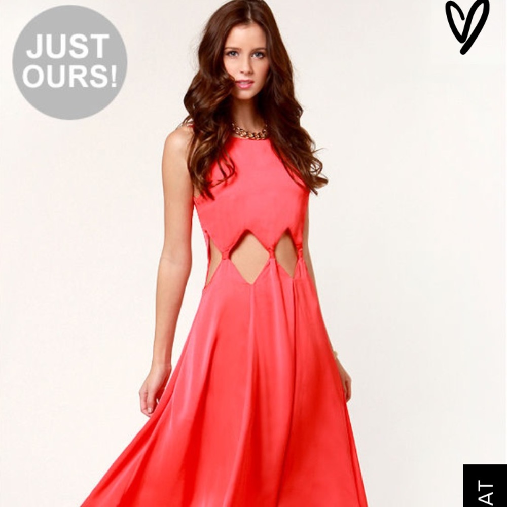 MIDI dress with cutouts