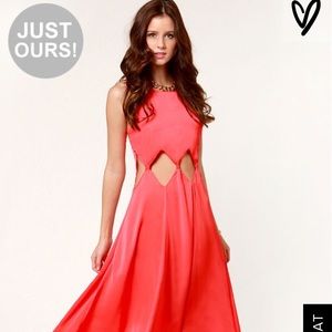 MIDI dress with cutouts