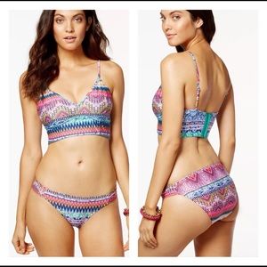 NWT Jessica Simpson Cropped Cami Bikini Swim Set