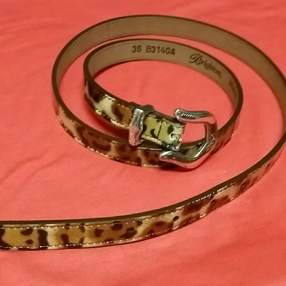 Brighton leopard belt size 36