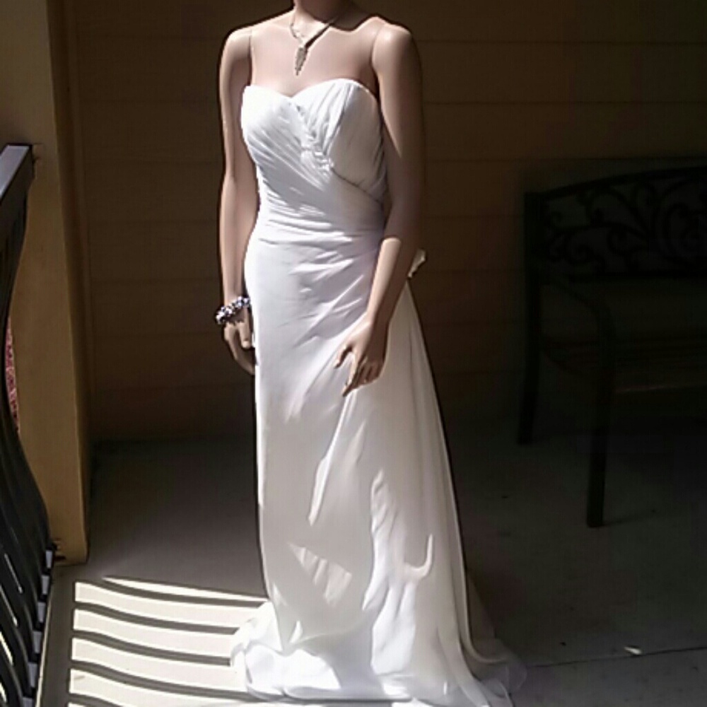 🇺🇸White Strapless A-Line Dress