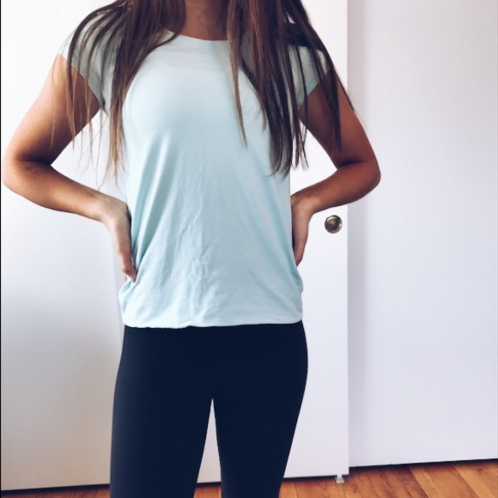 Mint/light blue tee