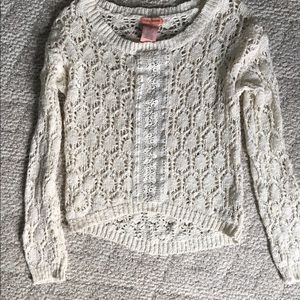 Flying tomato cream lace sweater