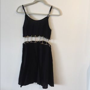 Nasty Gal black Dress with Chain detail at waist