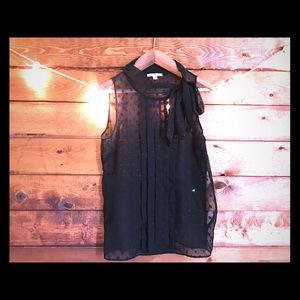 Banana Republic Sheer Tank with Bow