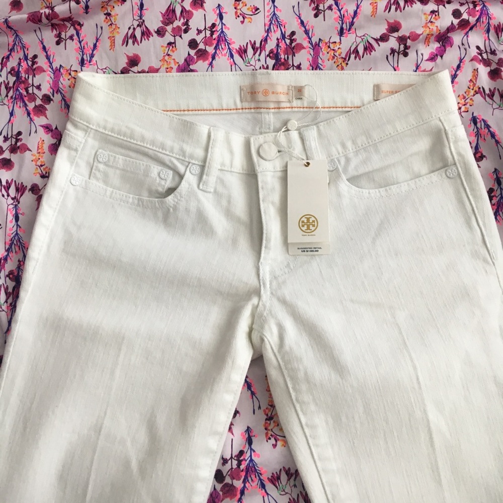 Tory Burch NWT white denim jeans size 26 (25) 🌺