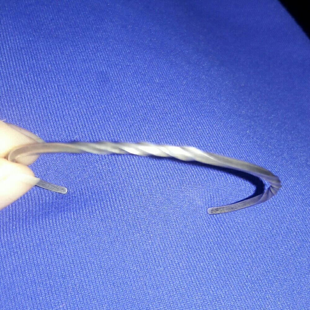 twisted Navajo sterling skinny cuff vintage EUC