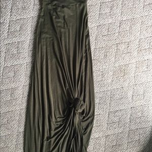 Long Green maxi skirt