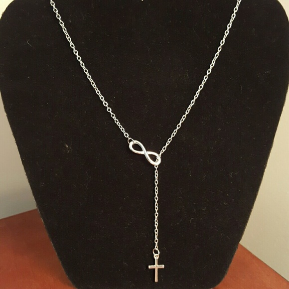 Inifity Fish & Cross Necklace - Picture 2 of 2