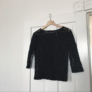 F21 / Lace Top with Leather Detailing