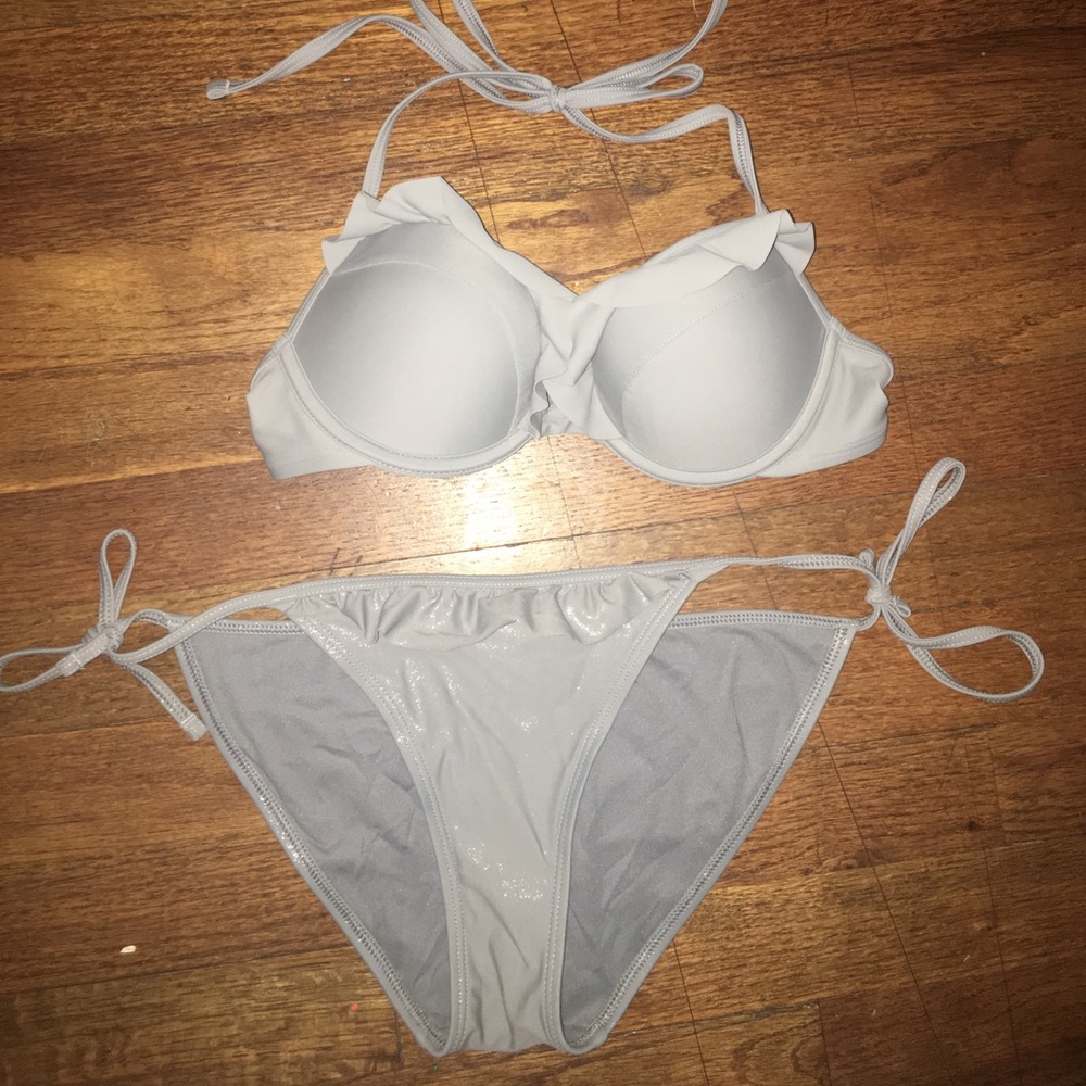 Aerie ruffle push-up bikini & matching bottoms