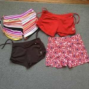 Lot of 4 Bikram/Hot Yoga shorts, M