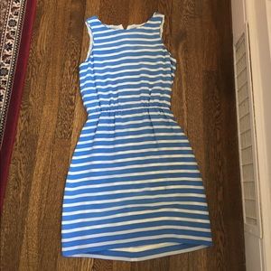 JCREW blue and white sleeveless dress