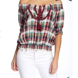 Hazel Off the Shoulder Peasant Blouse - M