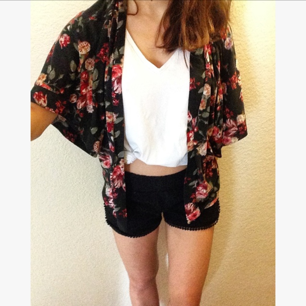 Lace black shorts