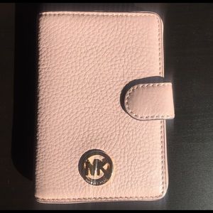 Michael Kors Blossom Pink Leather Passport Case