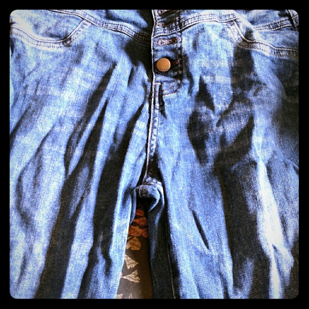 High waisted skinny jeans