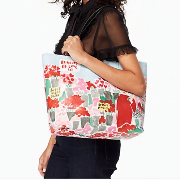 Kate Spade Be Mine zipper tote NWT - Picture 3 of 7