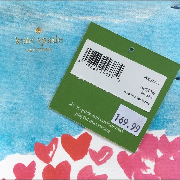Kate Spade Be Mine zipper tote NWT - Picture 4 of 7
