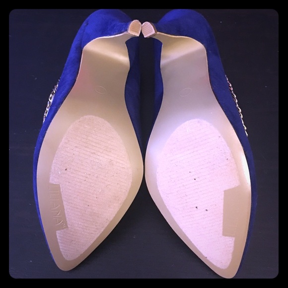 6.5 LILIANA BLUE VELVET STILETTOS 👠 - Picture 4 of 4