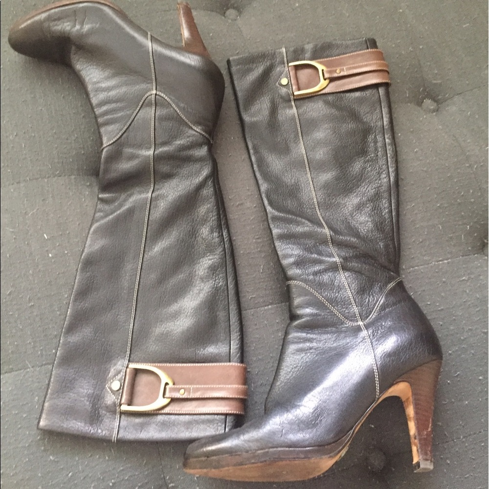 Cole Haan black riding boots, size 8,