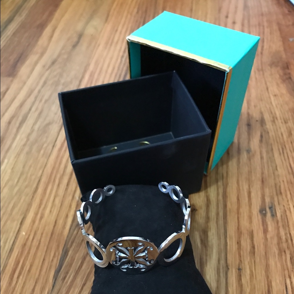 Silver rustic cuff