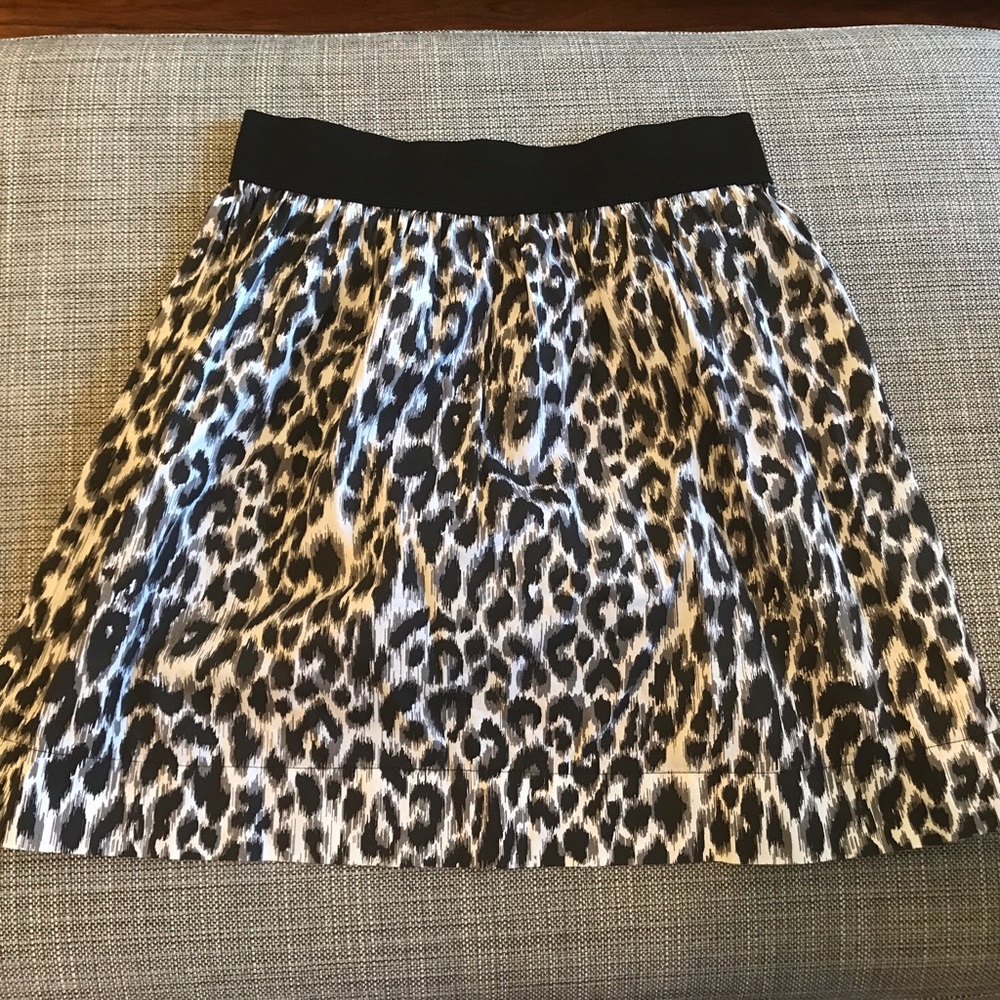 Aqua dalmatian print mini skirt (Size L)