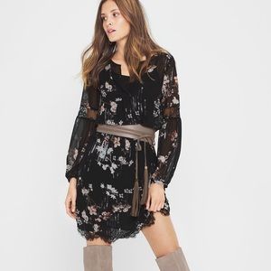 WHITE HOUSE BLACK MARKET Black floral dress