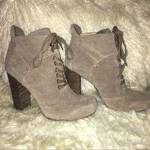 NINE WEST lace-up booties