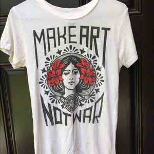 Make Art Not War Obey T Shirt