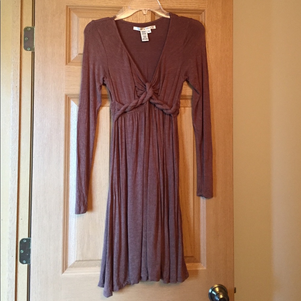 Max Studio, Brown, long-sleeved dress